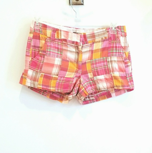 J. Crew Factory Pants - J. Crew Factory pink madras plaid shorts J. Crew Factory Pants - J. Crew Factory pink madras plaid shorts